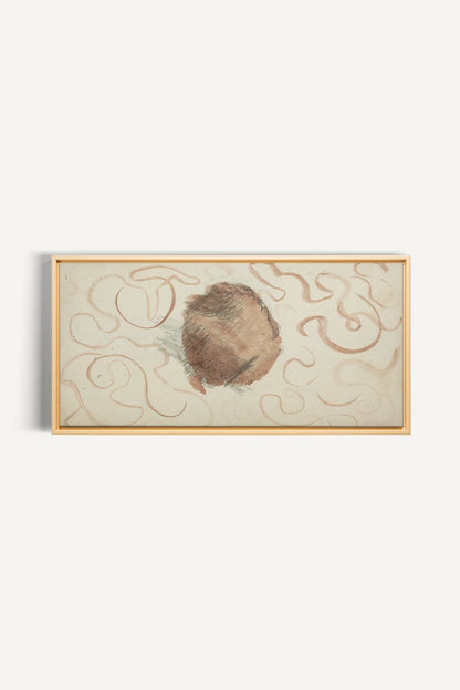 ÉCHO TERRACOTTA, Oeuvre sur toile étirée, encadré Naturel Clair