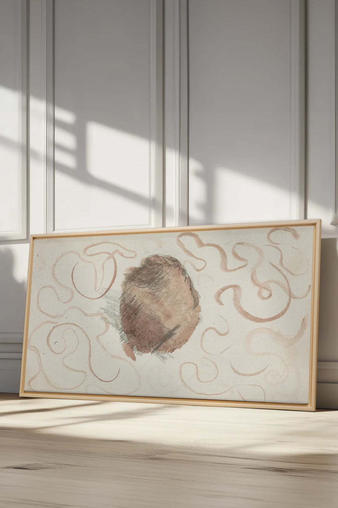 ÉCHO TERRACOTTA, Oeuvre sur toile étirée, encadré Naturel Clair