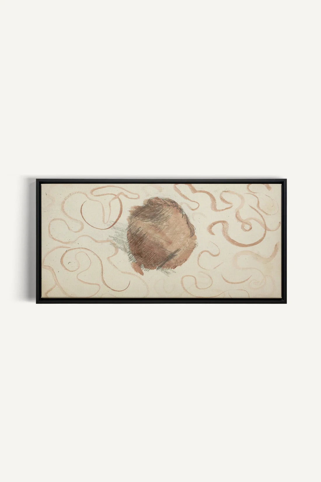 ÉCHO TERRACOTTA, Oeuvre sur toile étirée, encadré Noir