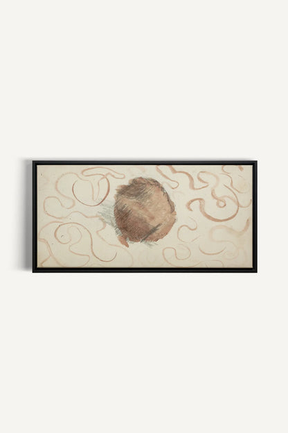 ÉCHO TERRACOTTA, Oeuvre sur toile étirée, encadré Noir