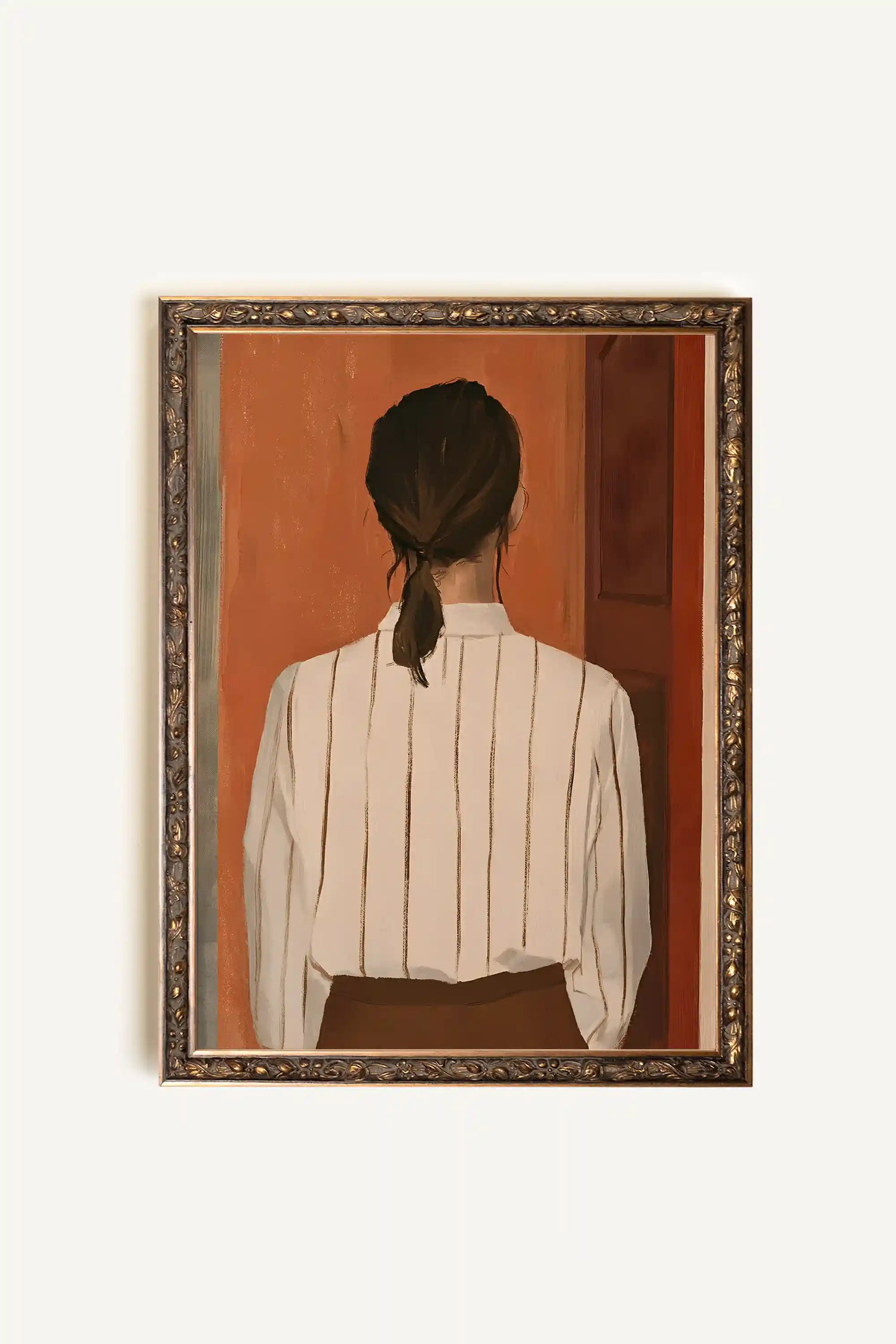 ÉCHO DU SILENCE, Oeuvre sur toile rigide, encadré Vintage Bronze
