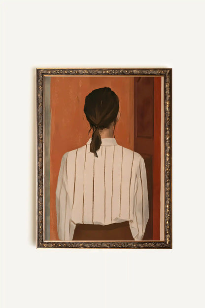 ÉCHO DU SILENCE, Oeuvre sur toile rigide, encadré Vintage Bronze