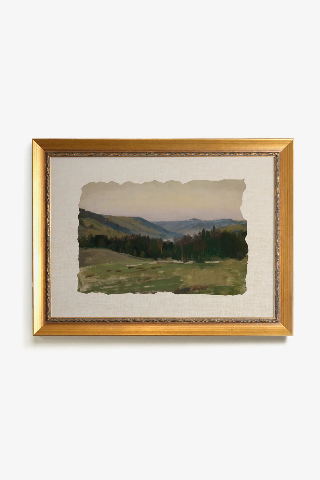 ÉCHOS DU VALLON, Oeuvre sur toile étirée, encadré Vintage Or