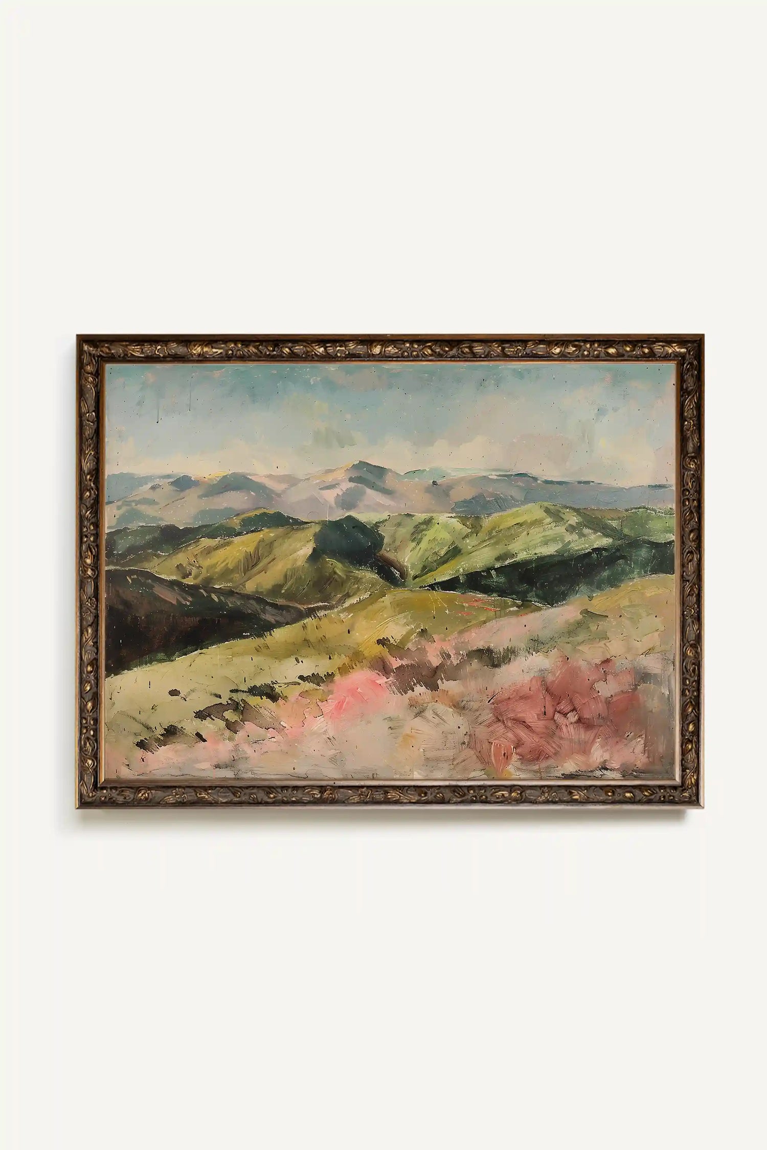 ÉCHOS DU VENT, Oeuvre sur toile rigide, encadré Vintage Bronze