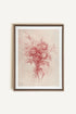 OLEKA CANVAS - ÉCLATS DE ROSES, Oeuvre sur toile étirée, encadré Brun Chêne