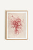 OLEKA CANVAS - ÉCLATS DE ROSES, Oeuvre sur toile étirée, encadré Naturel Clair