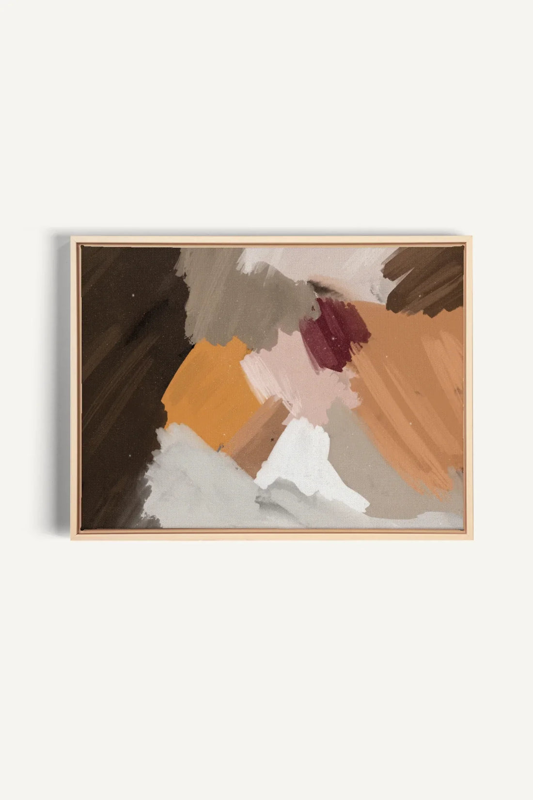 OLEKA CANVAS - ÉLAN CRÉATIF, Oeuvre sur toile étirée, encadré Naturel Clair