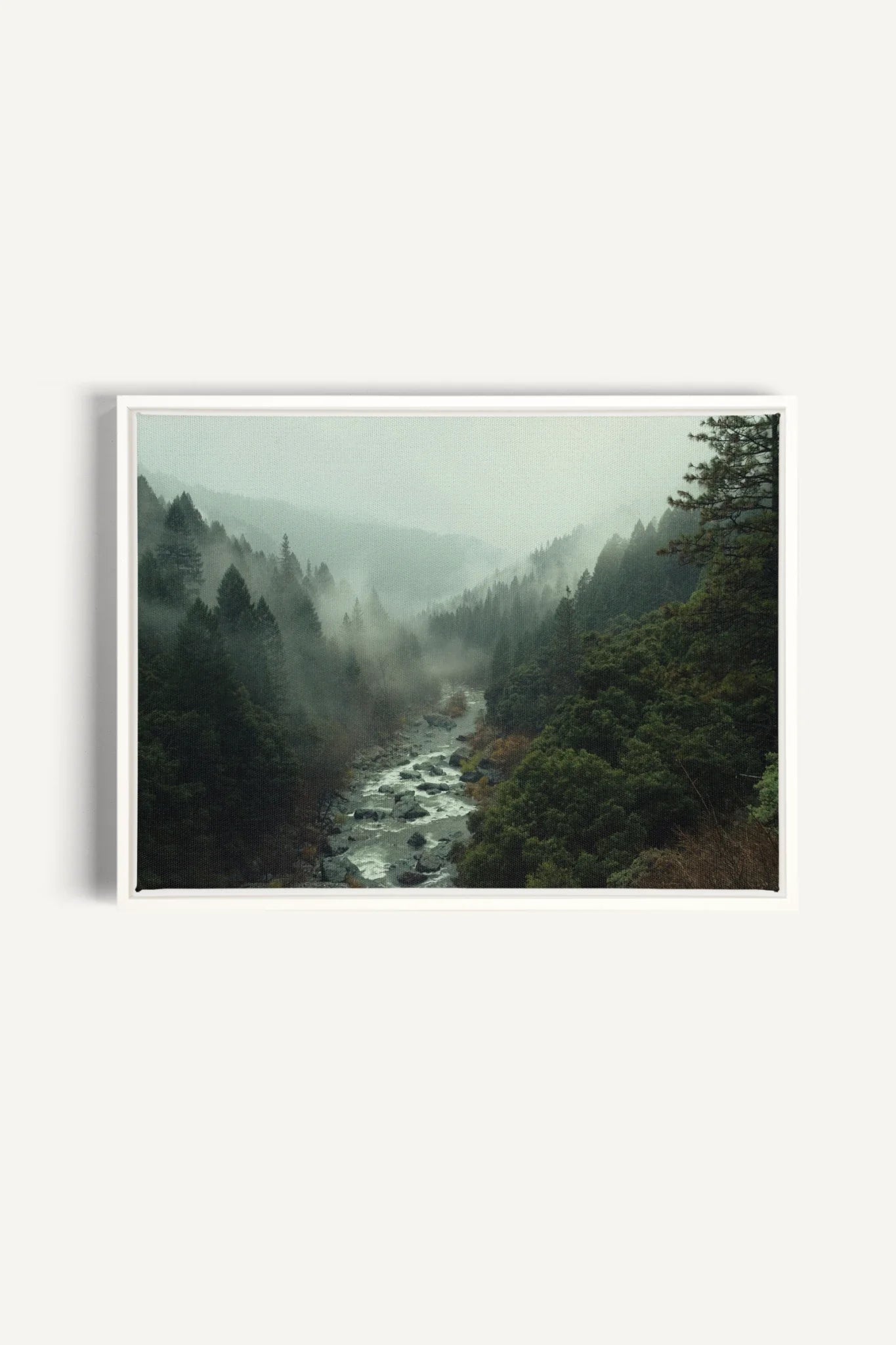 EMERALD VALLEY, Oeuvre sur toile étirée, encadré Blanc