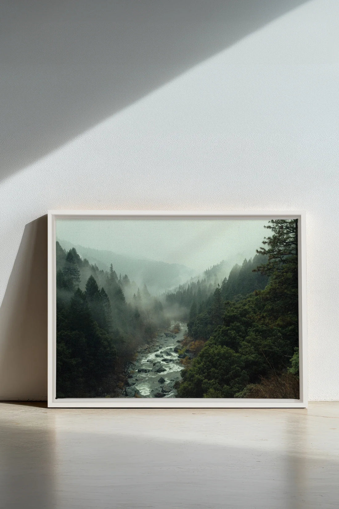 EMERALD VALLEY, Oeuvre sur toile étirée, encadré Blanc