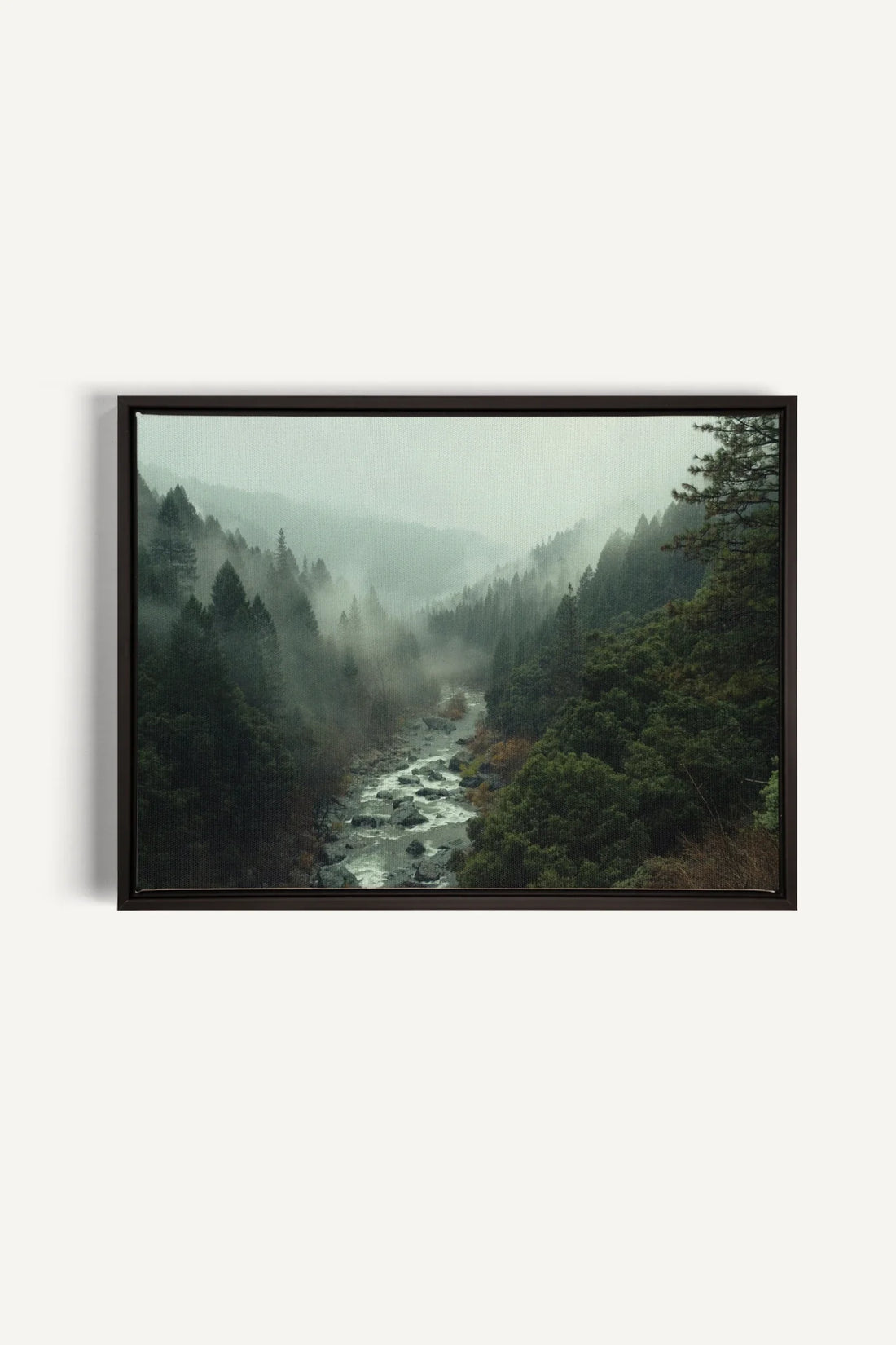 EMERALD VALLEY, Oeuvre sur toile étirée, encadré Noir