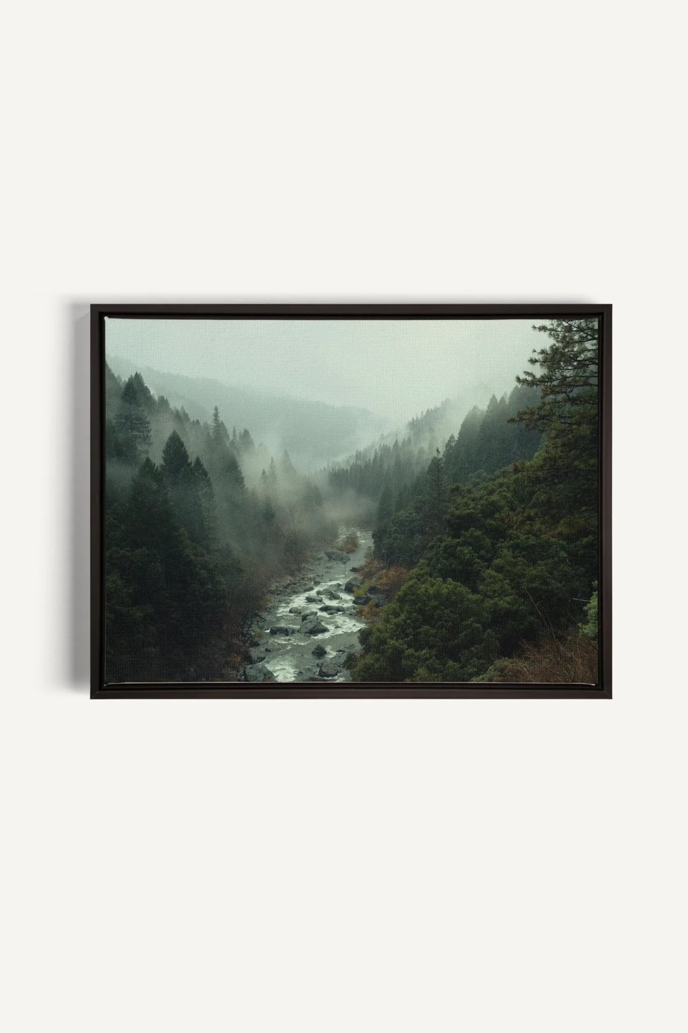 EMERALD VALLEY, Oeuvre sur toile étirée, encadré Noir