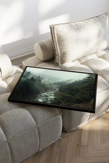 EMERALD VALLEY, Oeuvre sur toile étirée, encadré Noir