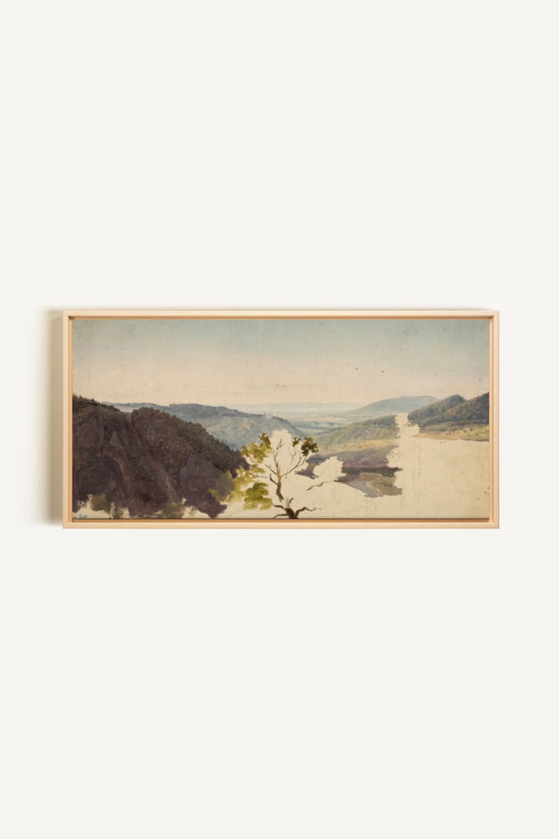 EMERGING VALLEY, Artwork on stretched canvas, framed Natural Light