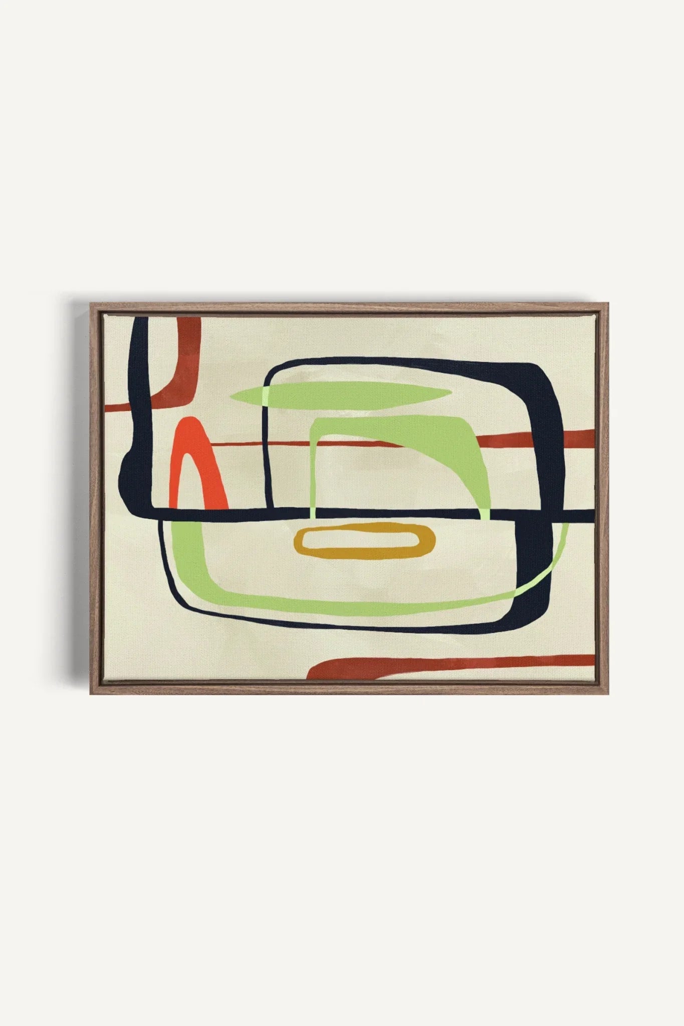 OLEKA CANVAS - ÉMOTION, Oeuvre sur toile étirée, encadré Brun Chêne