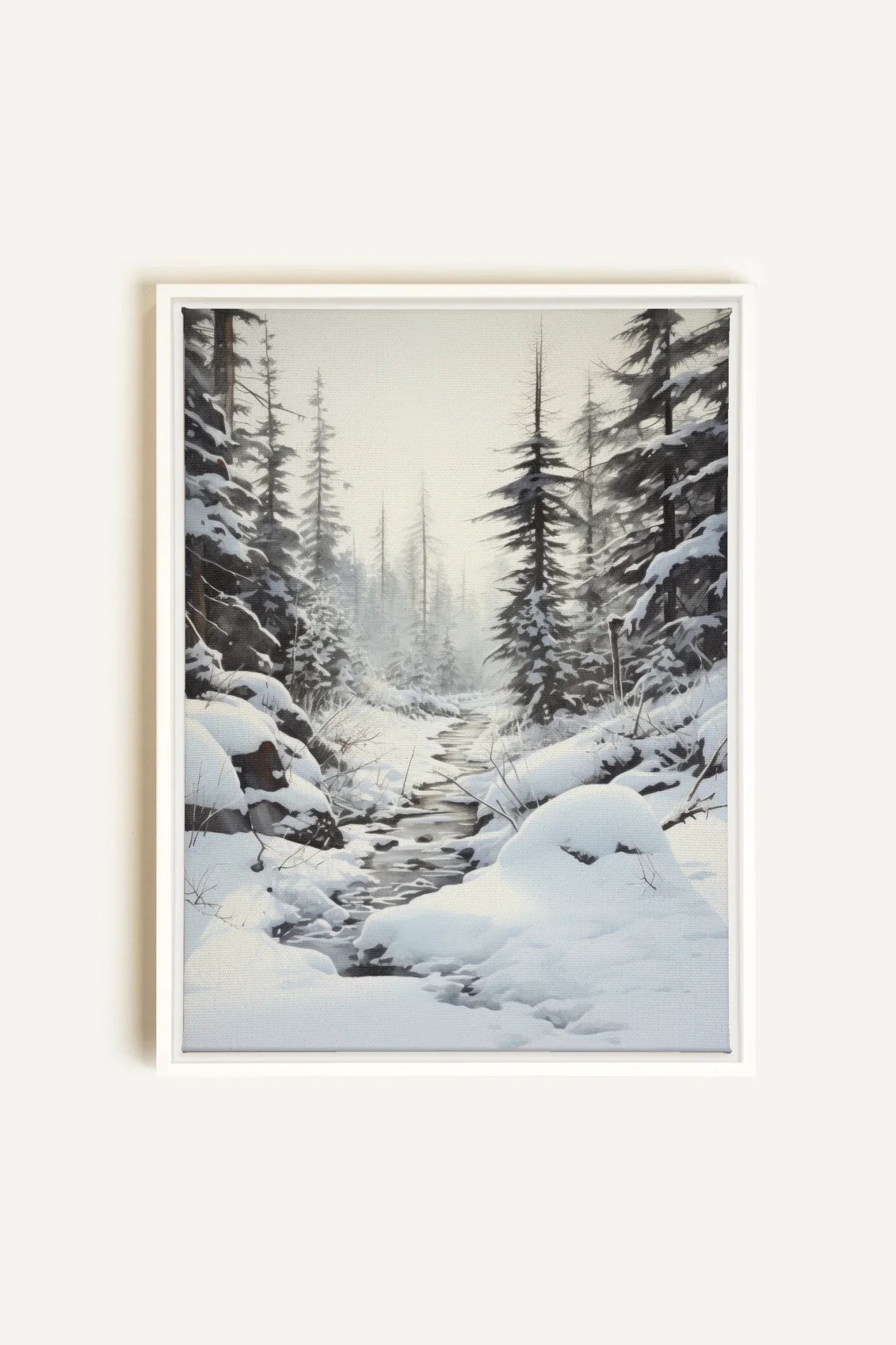 OLEKA CANVAS - ENCHANTED GLADE, Oeuvre sur toile étirée, encadré Blanc