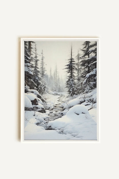 OLEKA CANVAS - ENCHANTED GLADE, Oeuvre sur toile étirée, encadré Blanc