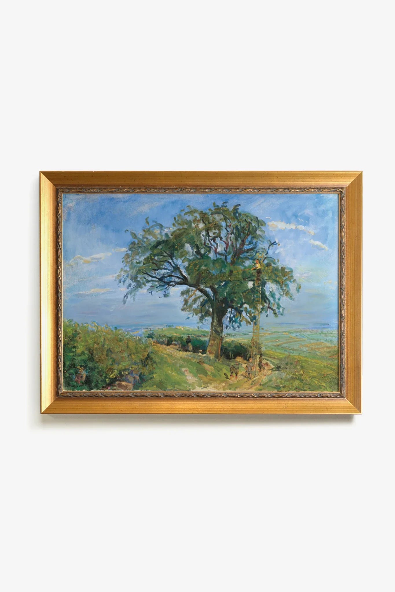 ESCAPADE JOYEUSE, Oeuvre sur toile rigide, encadré Vintage Or