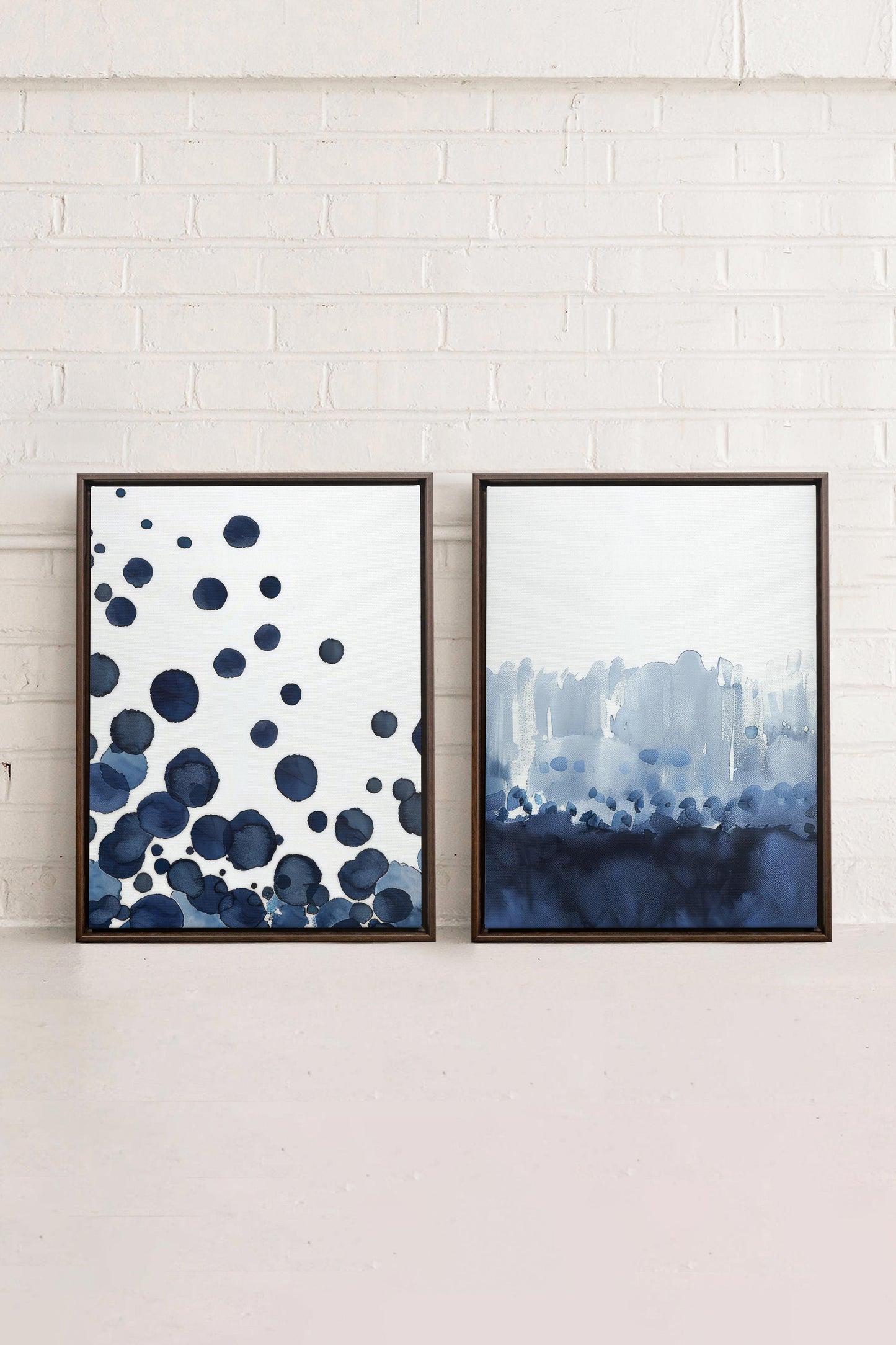 OCEAN MIST DUO (2 works on stretched canvas)