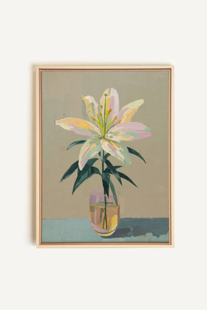 ETERNAL LILY, Artwork on stretched canvas, framed Natural Light