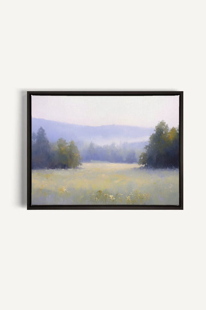 OLEKA CANVAS - ÉVEIL CHAMPÊTRE, Oeuvre sur toile étirée, encadré Noir