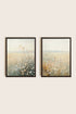 OLEKA CANVAS - FIELD OF GRACE, 2 Oeuvres sur toile étirée, encadré Brun Noyer