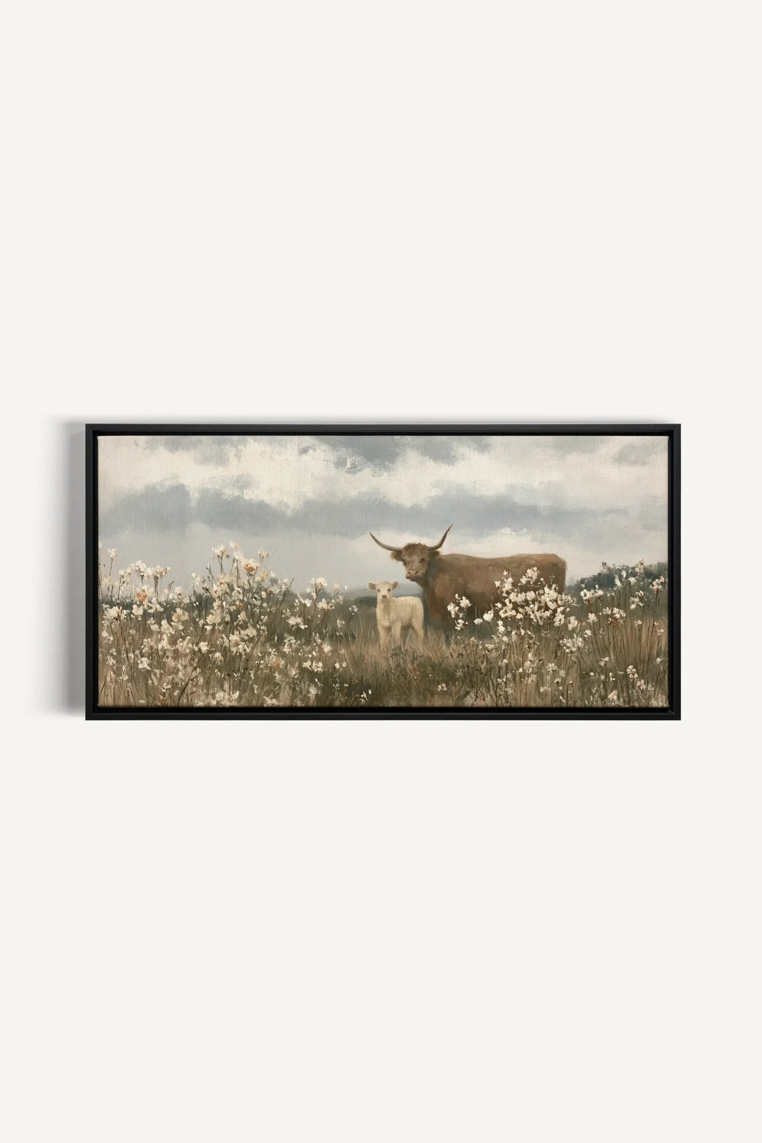 FIRST SPRING toile étirée encadré noir