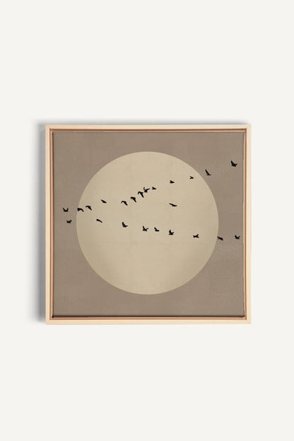 OLEKA CANVAS - FLIGHT OF LIGHT, Oeuvre sur toile étirée, encadré Naturel Clair