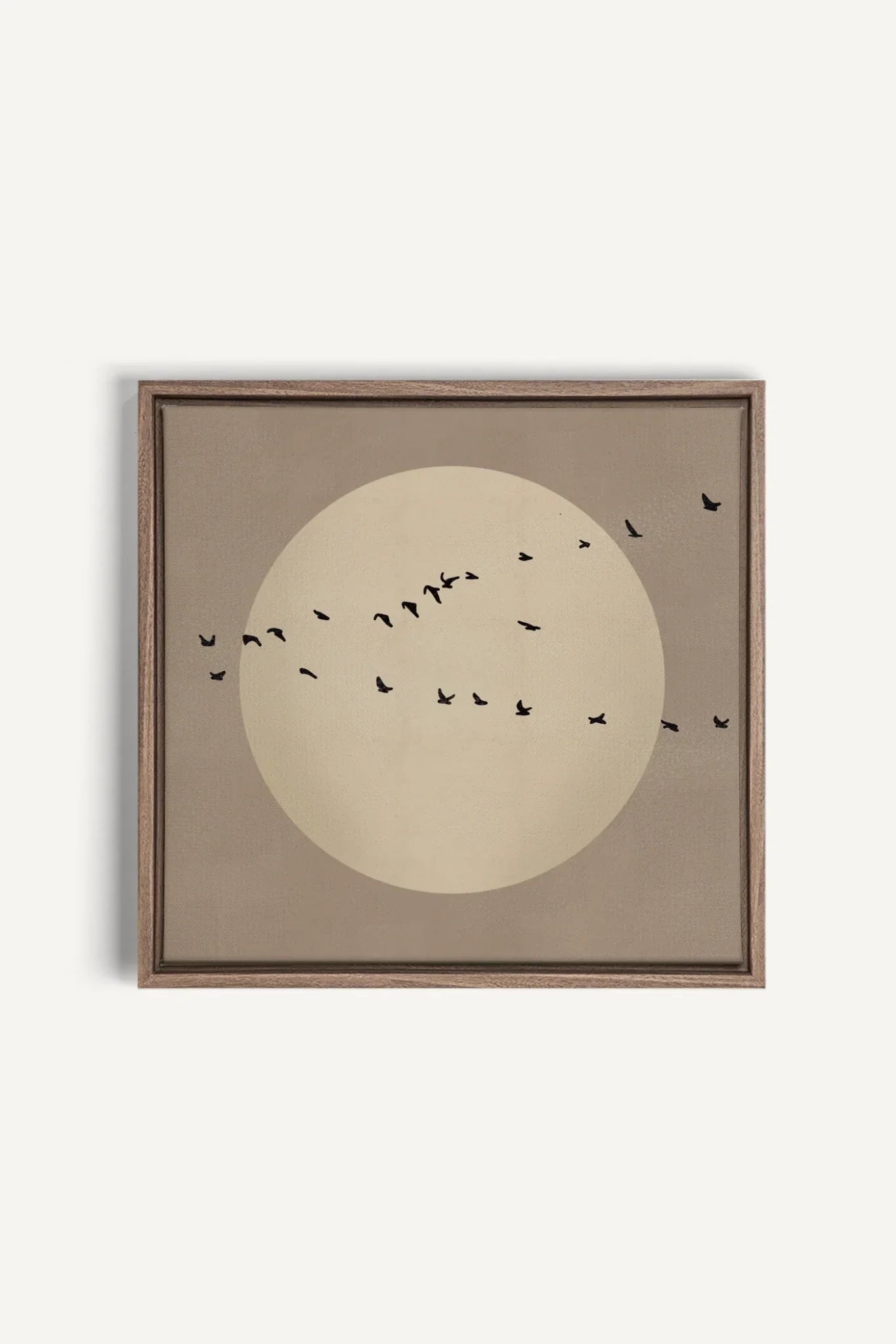 OLEKA CANVAS - FLIGHT OF LIGHT, Oeuvre sur toile étirée, encadré Brun Chêne