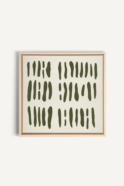 OLEKA CANVAS - FLOATING PATTERNS, Oeuvre sur toile étirée, encadré Naturel Clair