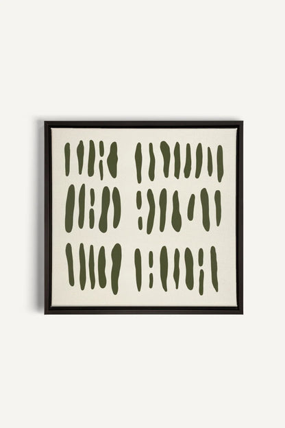 OLEKA CANVAS - FLOATING PATTERNS, Oeuvre sur toile étirée, encadré Noir