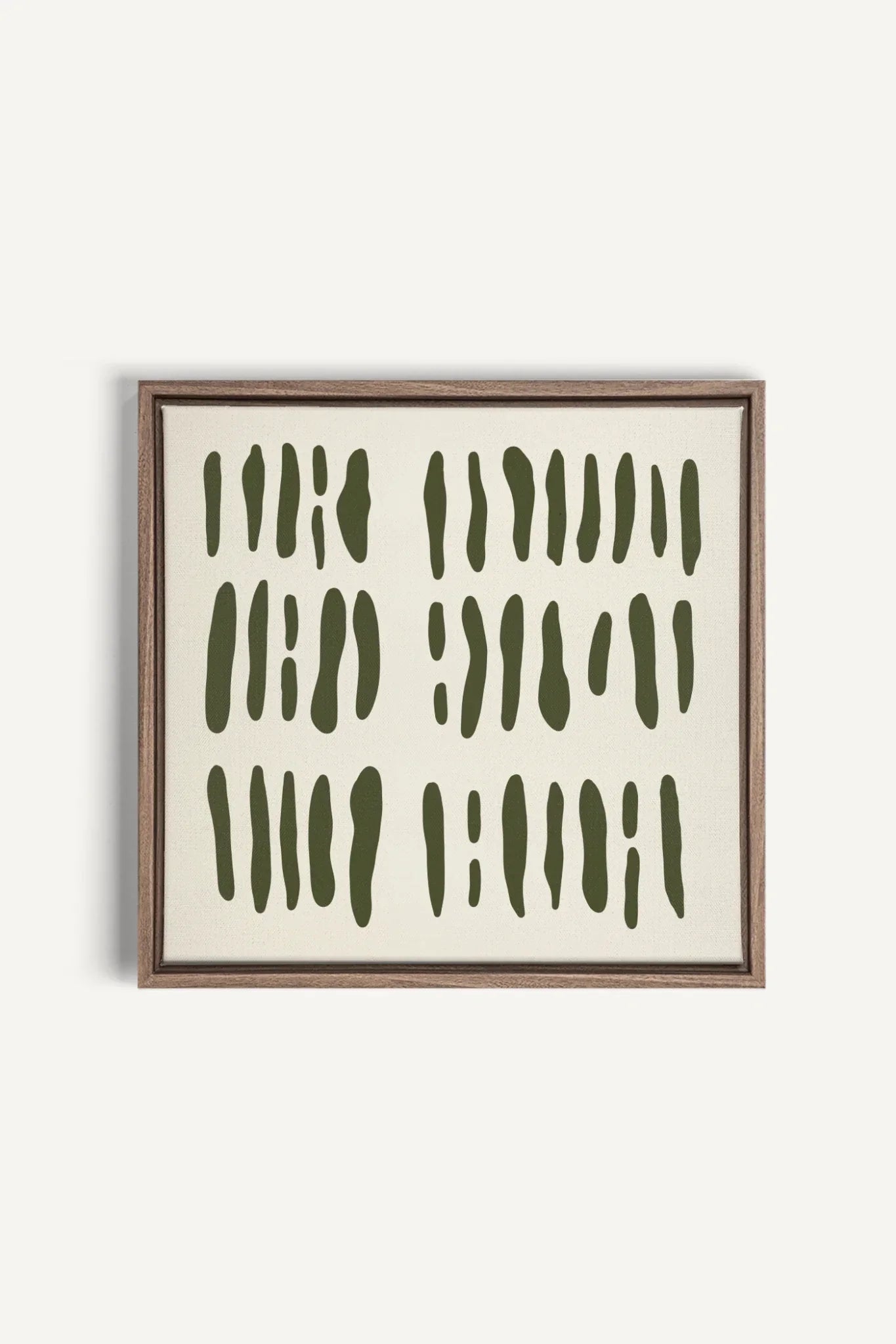 OLEKA CANVAS - FLOATING PATTERNS, Oeuvre sur toile étirée, encadré Brun Chêne
