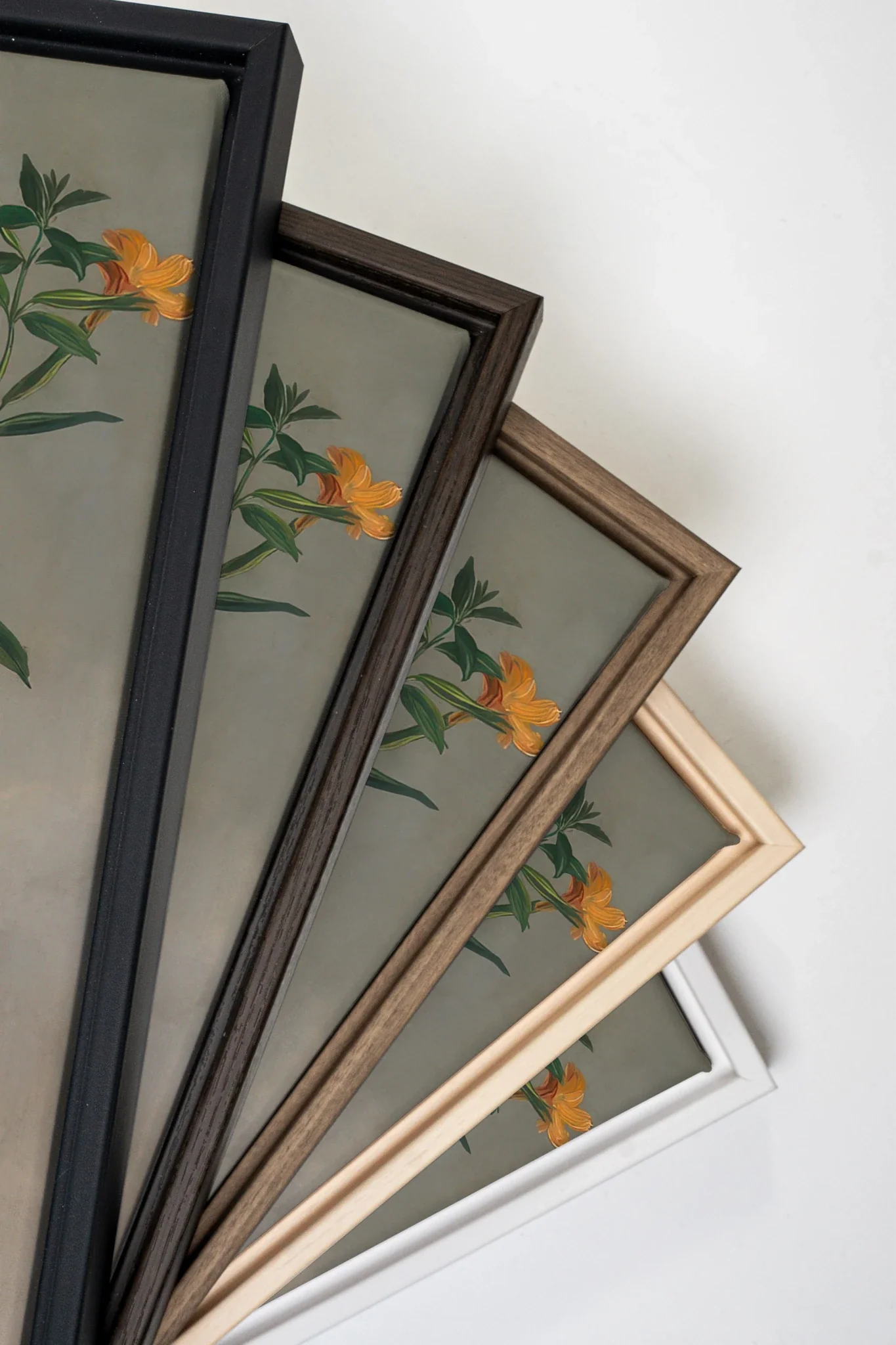 FLORAL REVERIE, Oeuvre sur toile étirée, encadré Brun Noyer