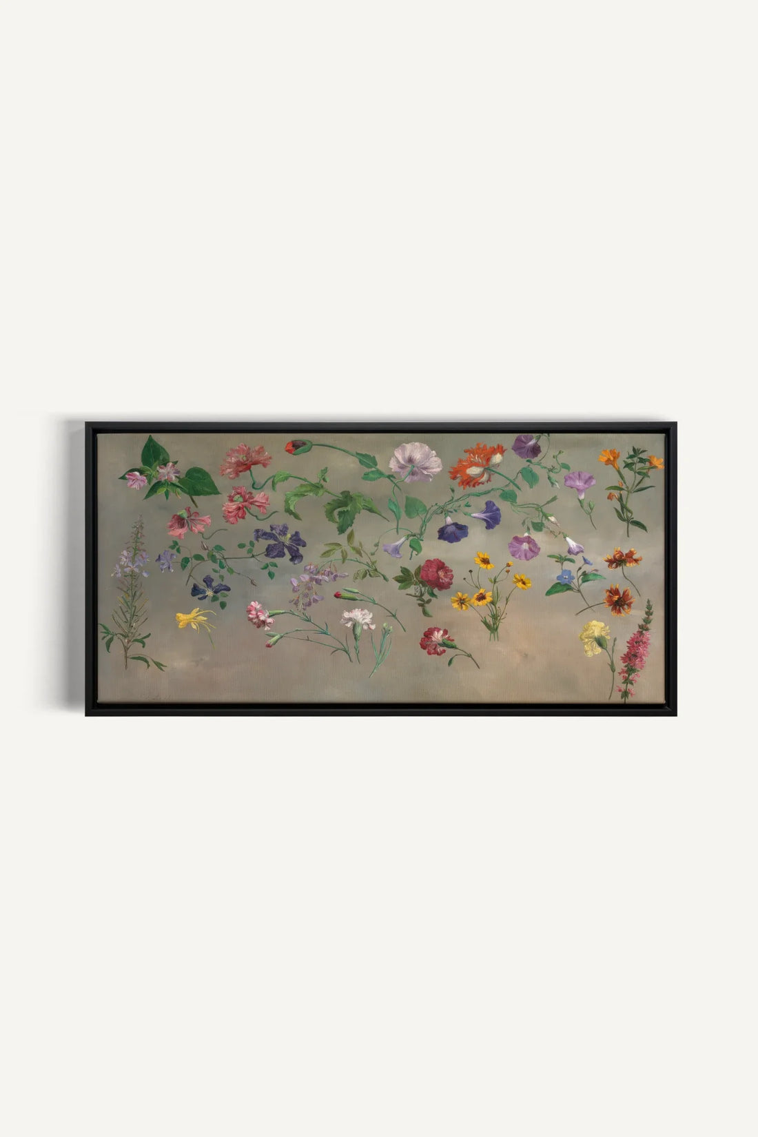 FLORAL REVERIE, Oeuvre sur toile étirée, encadré Noir