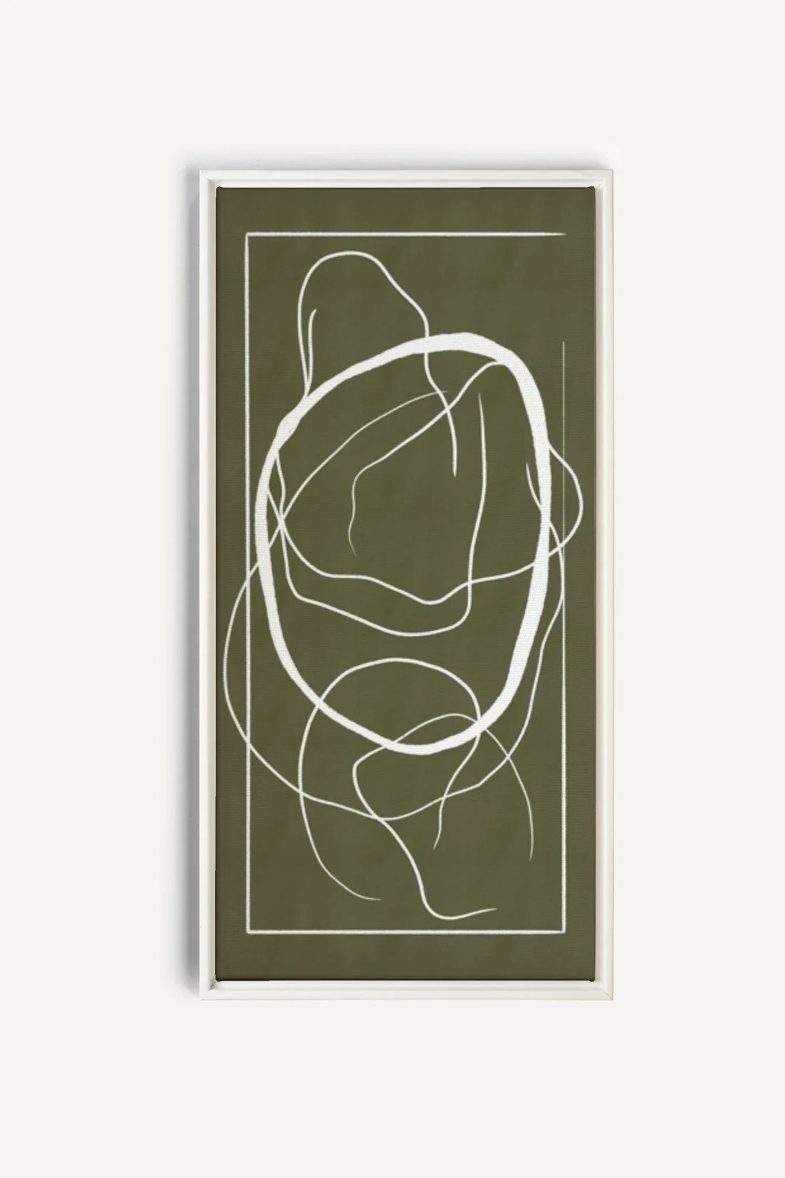 OLEKA CANVAS - FLOWING HARMONY, Oeuvre sur toile étirée, encadré Blanc