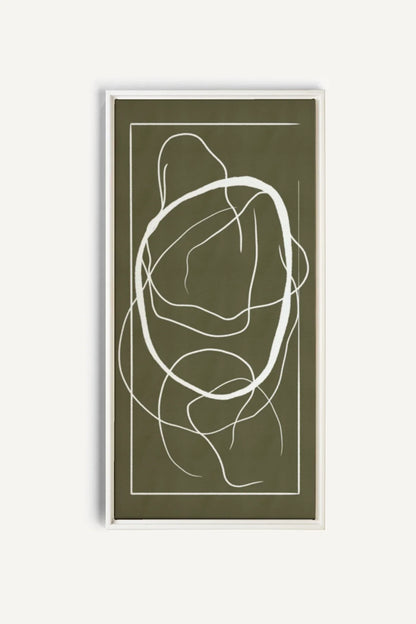 OLEKA CANVAS - FLOWING HARMONY, Oeuvre sur toile étirée, encadré Blanc