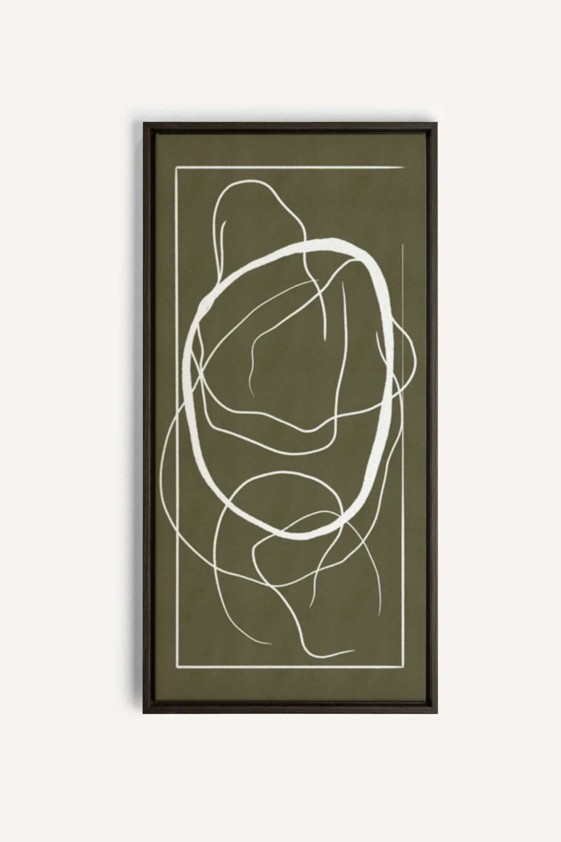 OLEKA CANVAS - FLOWING HARMONY, Oeuvre sur toile étirée, encadré Brun Noyer