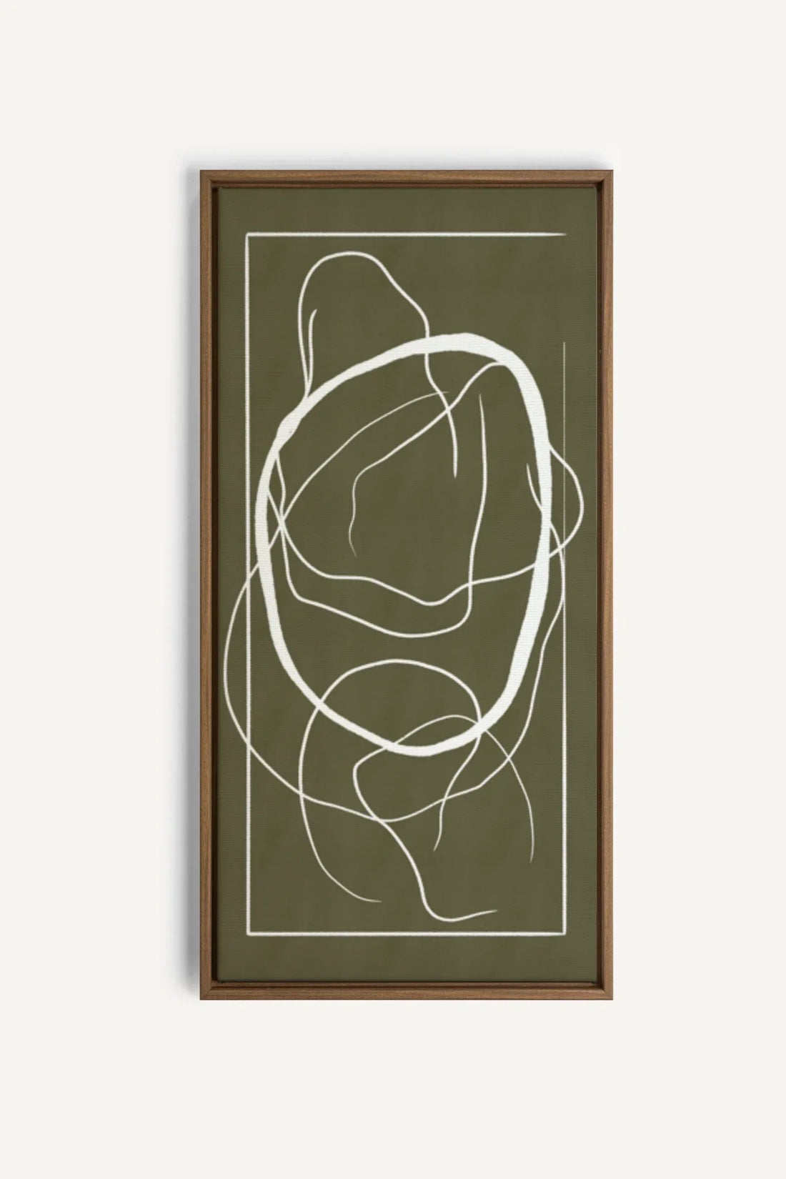 OLEKA CANVAS - FLOWING HARMONY, Oeuvre sur toile étirée, encadré Brun Chêne