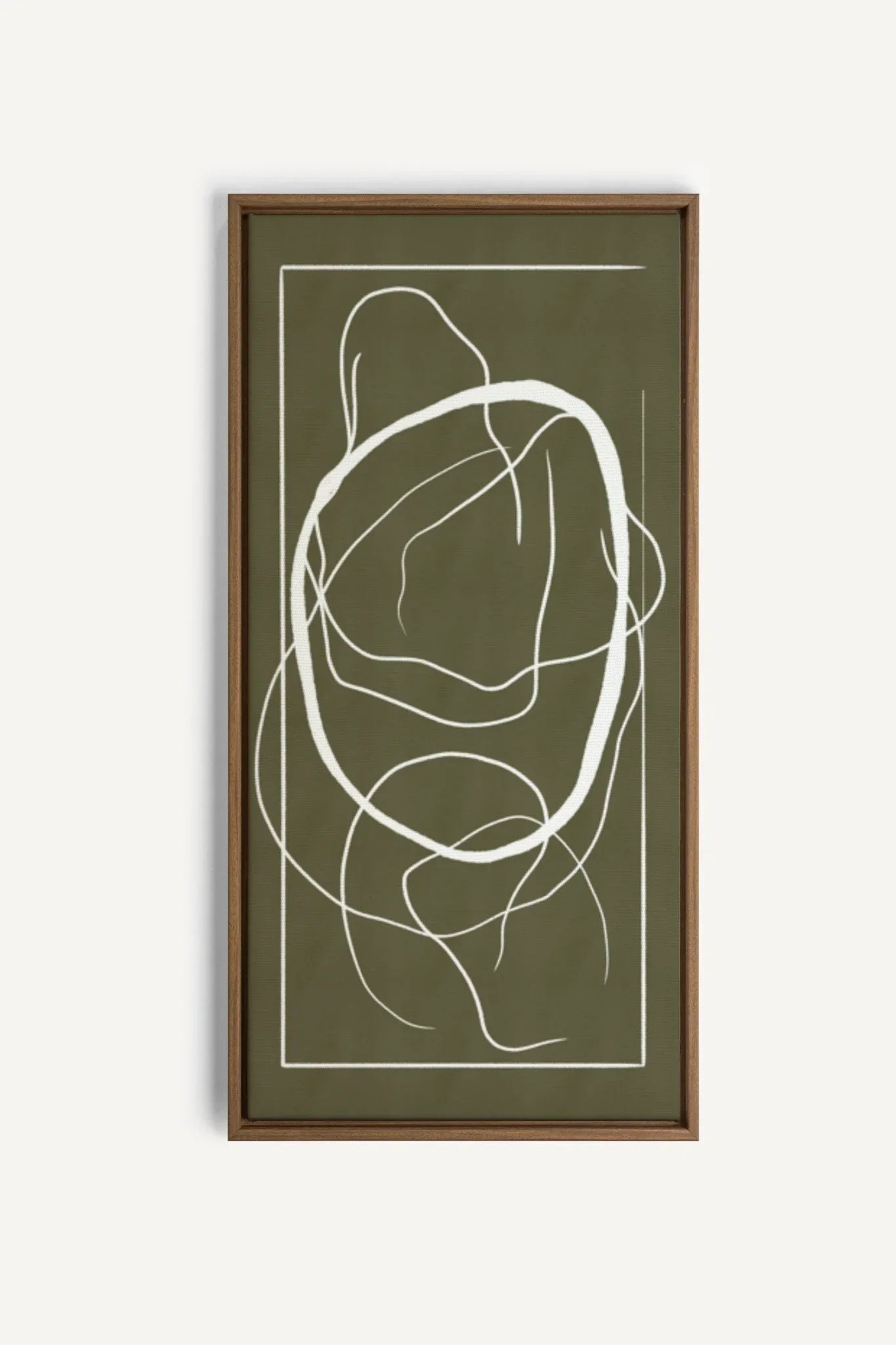 OLEKA CANVAS - FLOWING HARMONY, Oeuvre sur toile étirée, encadré Brun Chêne