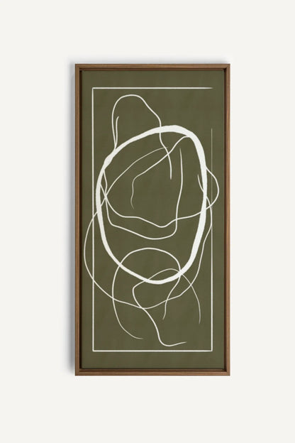 OLEKA CANVAS - FLOWING HARMONY, Oeuvre sur toile étirée, encadré Brun Chêne