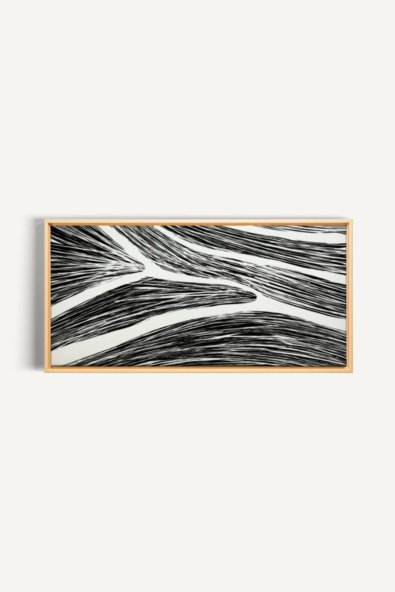 OLEKA CANVAS - FLUID IMPULSES, Oeuvre sur toile étirée, encadré Naturel Clair