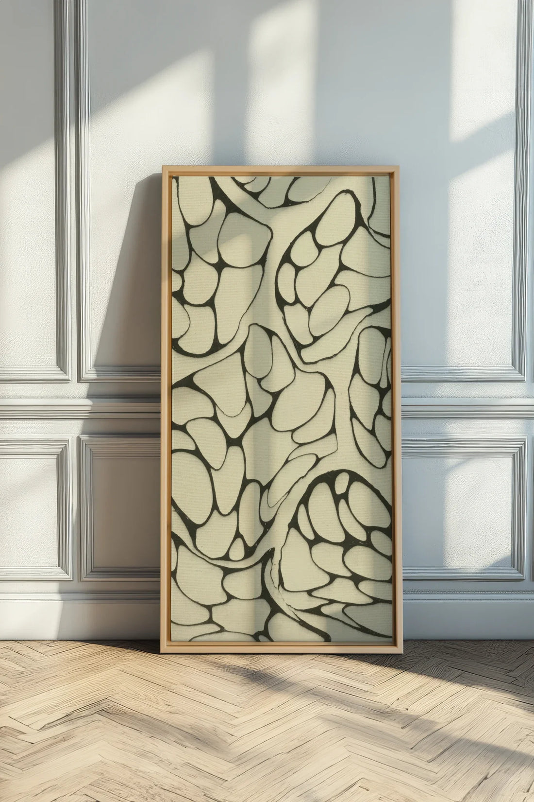 FORMES MINÉRALES, Oeuvre sur toile étirée, encadré Naturel Clair
