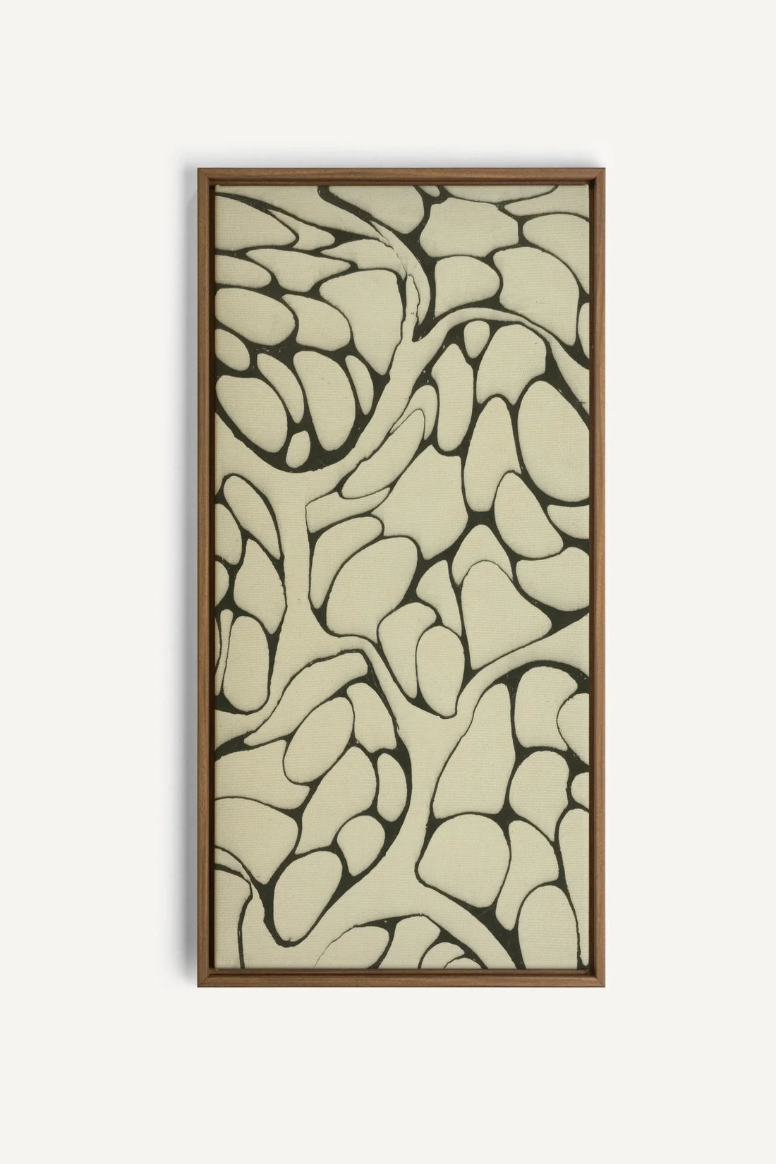 FORMES MINÉRALES, Oeuvre sur toile étirée, encadré Brun Chêne
