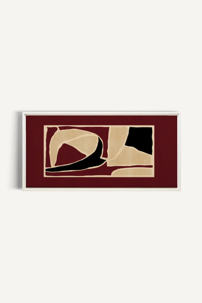 OLEKA CANVAS - FRAGMENT OF BALANCE, Oeuvre sur toile étirée, encadré Blanc