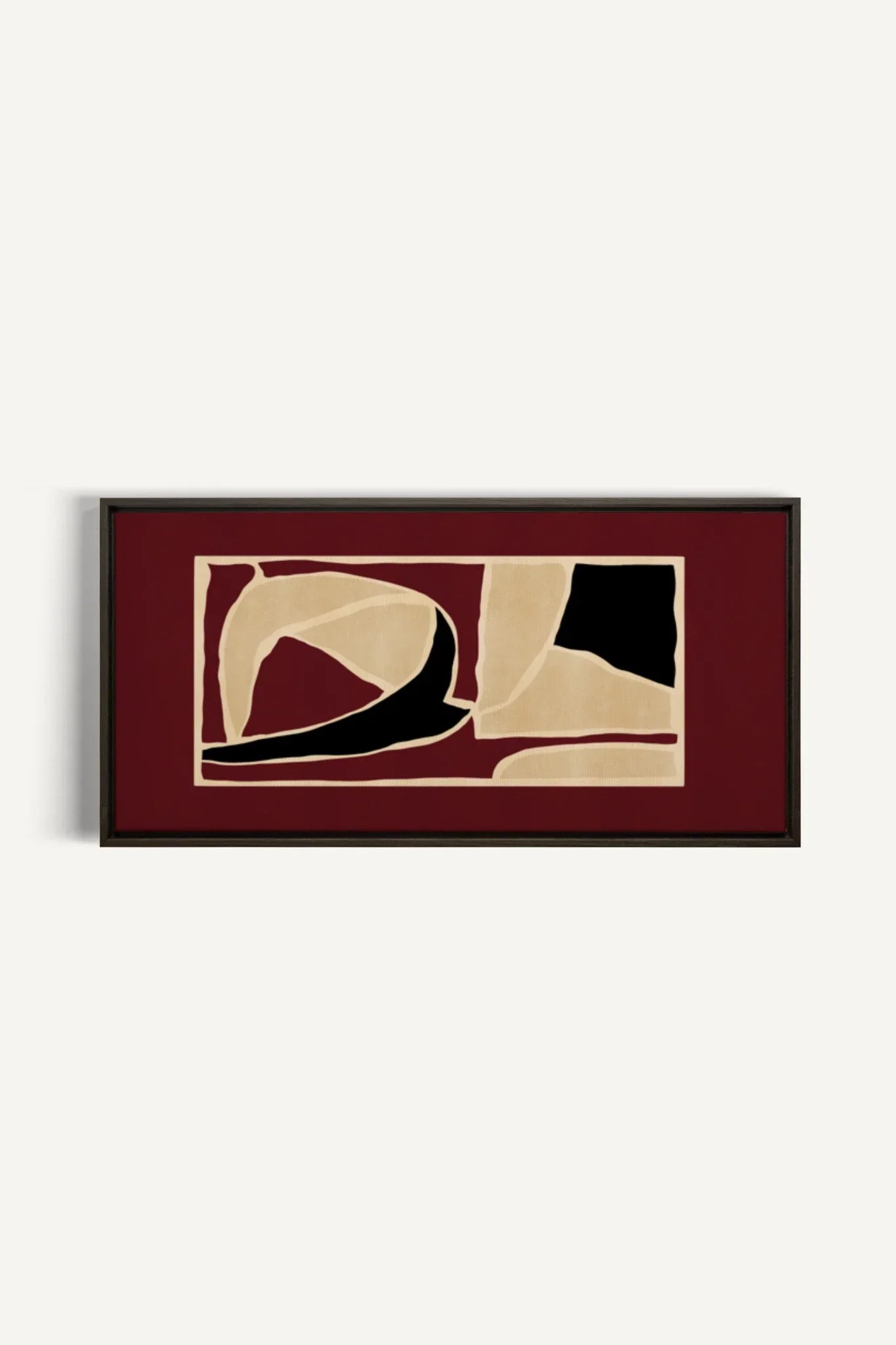 OLEKA CANVAS - FRAGMENT OF BALANCE, Oeuvre sur toile étirée, encadré Brun Noyer