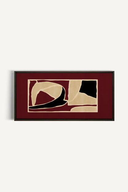 OLEKA CANVAS - FRAGMENT OF BALANCE, Oeuvre sur toile étirée, encadré Brun Noyer