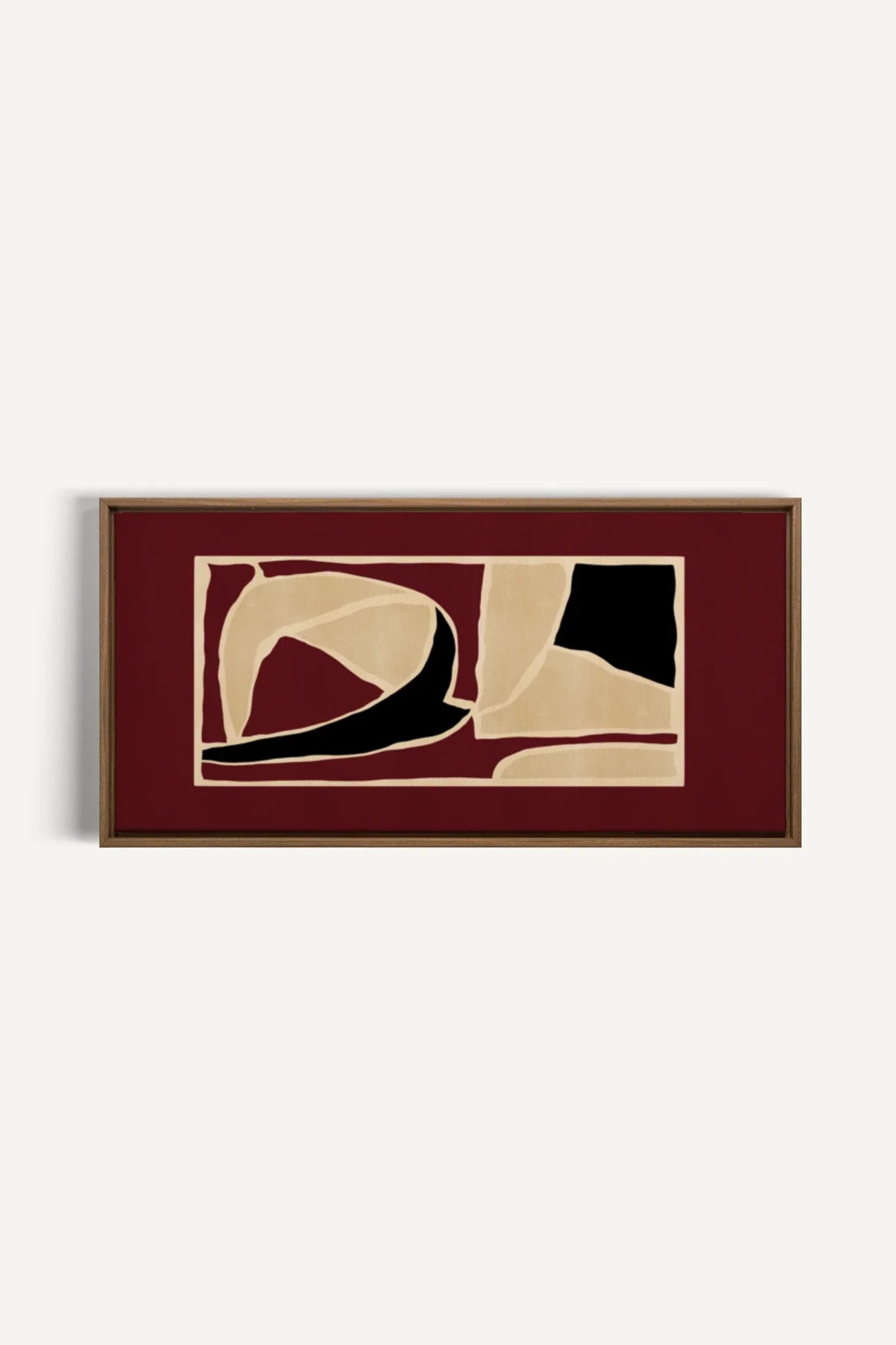 OLEKA CANVAS - FRAGMENT OF BALANCE, Oeuvre sur toile étirée, encadré Brun Chêne