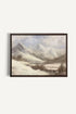 OLEKA CANVAS - FROST, Oeuvre sur toile étirée, encadré Brun Noyer