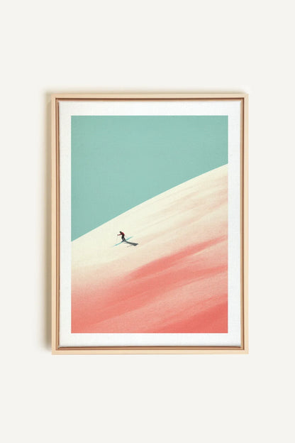 OLEKA CANVAS - Frosty Glide, Oeuvre sur toile étirée, encadré Naturel Clair
