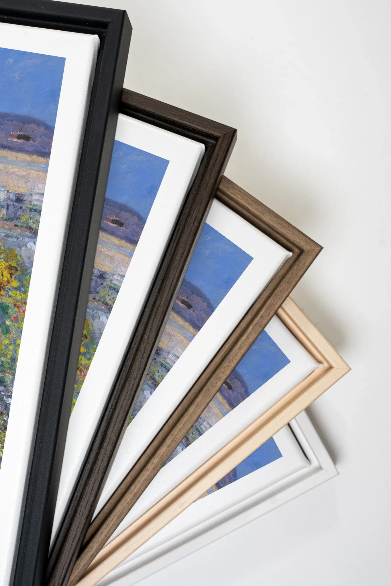 GARDEN LIGHT, Oeuvre sur toile étirée, encadré Brun Chêne