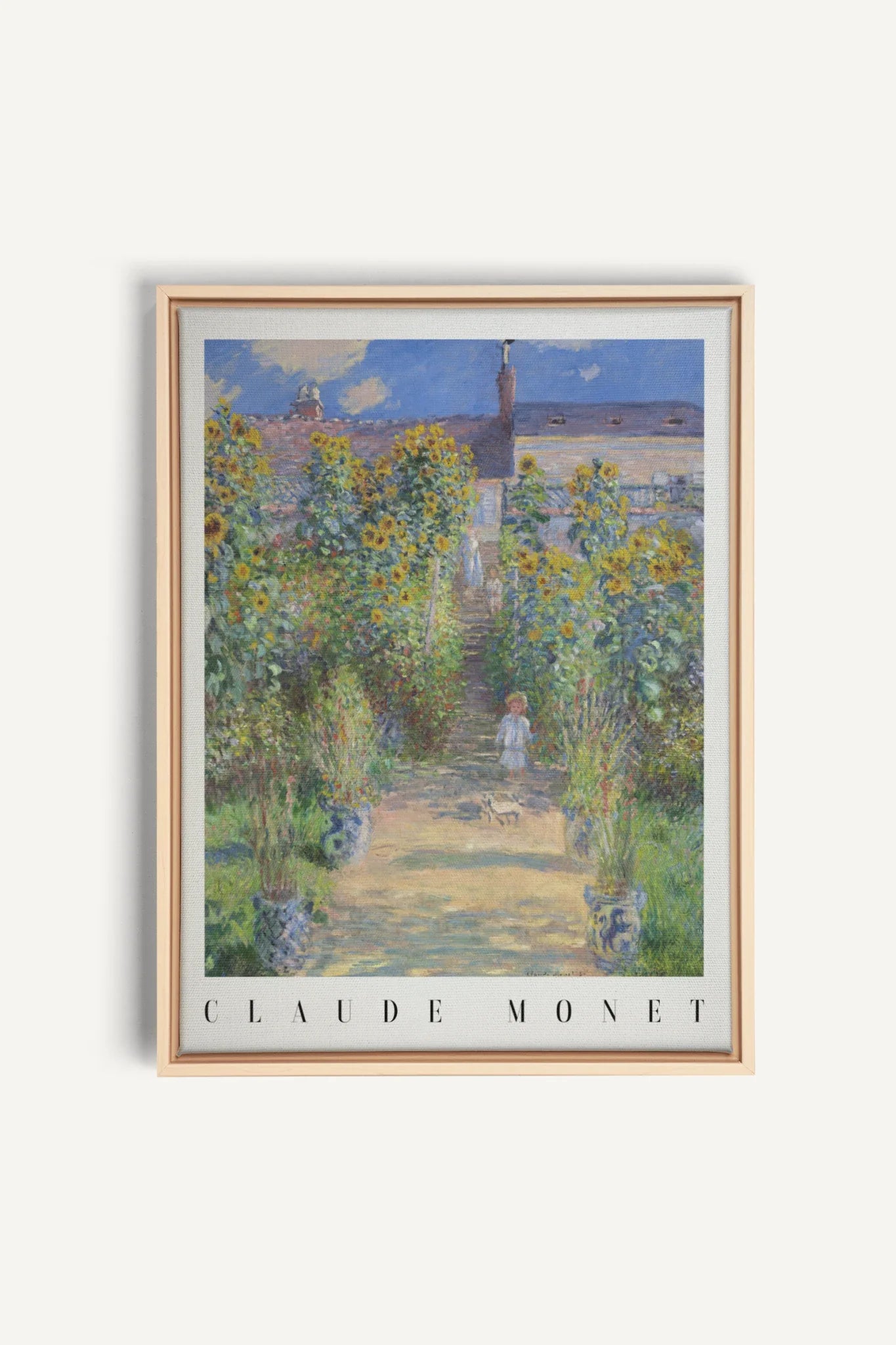 GARDEN LIGHT, Oeuvre sur toile étirée, encadré Naturel Clair